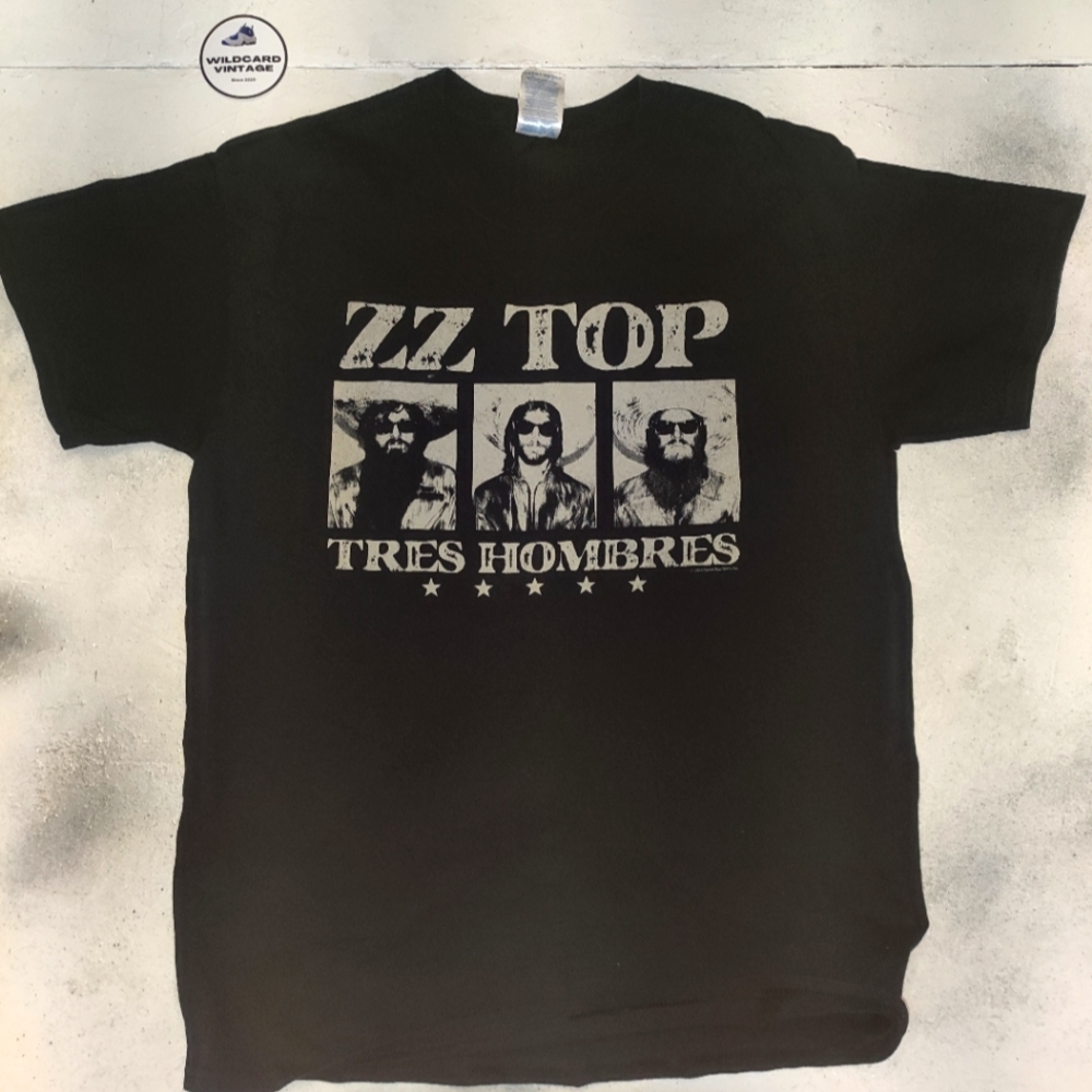 ZZ Top, graphic band 2016 concert tour tee size large